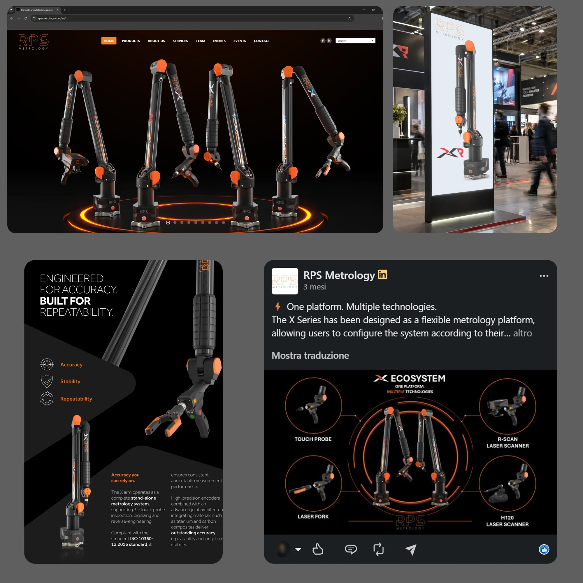 Rendering 3d per icontenuti del marketing Esempi di utilizzo del rendering 3D su sito web, stand fieristici, brochure e post social media